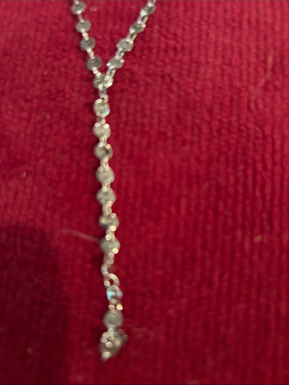 BaubleBar Silver Layered Y-Drop Necklace - Picture 3 of 3